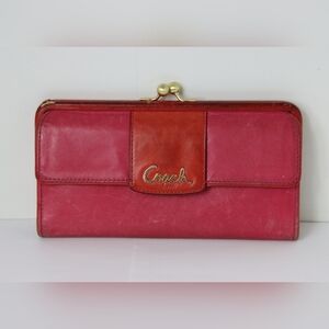 Coach Pink and Red Women's Wallet